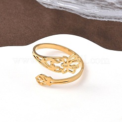 304 Stainless Steel Cuff Rings for Women&nbsp;LS-RJEW-F195-01G