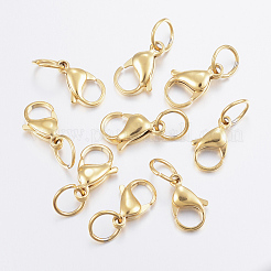 Ion Plating(IP) 304 Stainless Steel Lobster Claw Clasps&nbsp;X-STAS-P139-A17-G