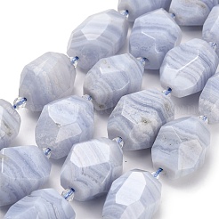 Natural Blue Lace Agate Beads Strands&nbsp;G-Z110-K01