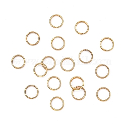 アイアンスプリットリング  ダブルループ丸カン  ニッケルフリー  ゴールドカラー  8x1.4mm  内径約6.6mm  単線：0.7mm  約7000個/1000g&nbsp;JRD8MM-01G-NF