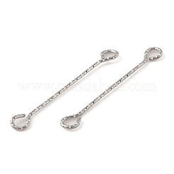 変色しない316サージカルステンレススチール製アイピン  ピアノ線9ピン  ステンレス鋼色  24ゲージ  30x3.5x0.5mm  穴：2.5x1.9mm&nbsp;STAS-M316-01A-P