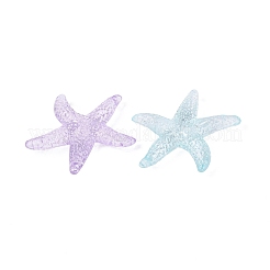 透明なアクリルパーツ  ヒトデのチャーム  ミックスカラー  48x44~45x9.5mm  穴：1.8~2mm  約98個/500g&nbsp;AC-N166-04
