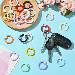 24Pcs 12 Colors Baking Paint Alloy Spring Ring Clasps&nbsp;FIND-CJ0003-44