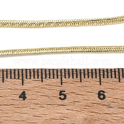 女性用4mm真鍮製フラットスネークチェーンネックレス  長持ちメッキ  ゴールドカラー  16.14インチ（41cm）&nbsp;KK-CBA4FD4-07G