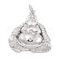 Eco-Friendly Brass Micro Pave Cubic Zirconia Pendants&nbsp;KK-K2685-12P