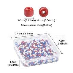 55.5G 3 Colors 8/0 Glass Seed Beads&nbsp;SEED-YW0002-26