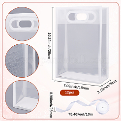 12Pcs Rectangle Plastic Gift Bags&nbsp;ABAG-SP0001-07E