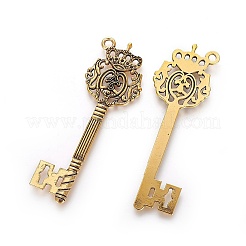Tibetan Style Zinc Alloy Key Big Pendants&nbsp;LS-PALLOY-EA10926Y-AG-NF