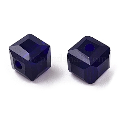 Opaque Color Faceted Glass Beads&nbsp;GLAA-E047-02B