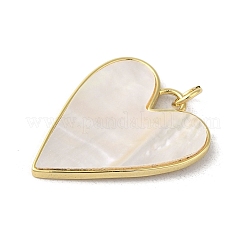 Rack Plating Brass Pave Shell Pendants&nbsp;X-KK-C052-07G