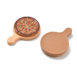 不透明な樹脂模倣食品カボション  ピザ  ミックスカラー  49x32.5x7.5mm&nbsp;RE-E002-01