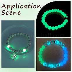 100Pcs Synthetic Luminous Stone Beads Strands&nbsp;G-SP0001-44B