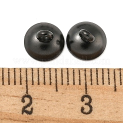 304ステンレススチールビーズキャップペンダントベイル  グローブガラスバブルカバーペンダント用  ブラック  7mm  穴：1.8mm&nbsp;STAS-G224-24B-09