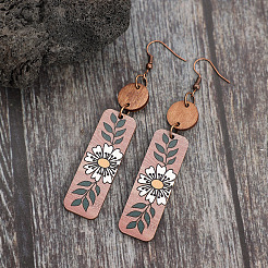 Wood Dangle Earrings&nbsp;FS-WG55ED2-01