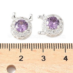Brass Micro Pave Cubic Zirconia Beads&nbsp;KK-G531-01S-04