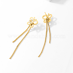 Elegant Hollow Butterfly Tassel 201 Stainless Steel Stud Earrings&nbsp;YA6083