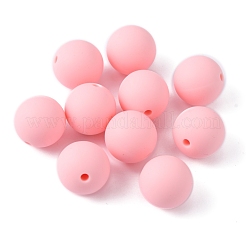 シリコンビーズ  ラウンド  ピンク  15mm  穴：3mm&nbsp;SIL-TAC0001-03A