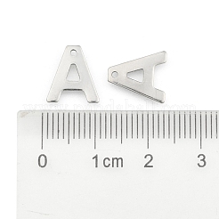 Tarnish Resistant 304 Stainless Steel Alphabet Charms&nbsp;STAS-O073-01