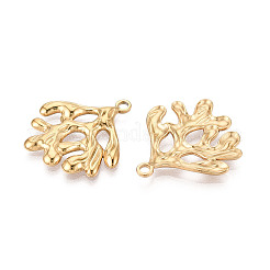 304 Stainless Steel Imitation Coral Pendants&nbsp;STAS-T069-42G