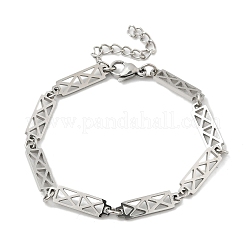 304 Stainless Steel Rectangle Link Bracelets for Men & Women&nbsp;BJEW-D042-31P