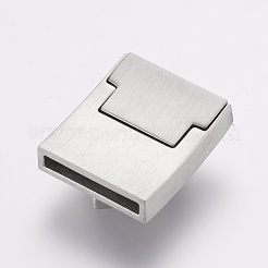 Tarnish Resistant 304 Stainless Steel Magnetic Clasps Rhinestone Settings&nbsp;STAS-E144-128P