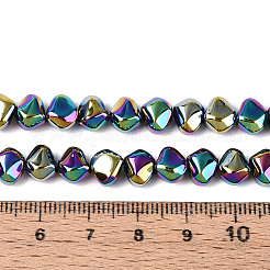 電気メッキガラスビーズセット  ナゲット  虹メッキ  6.5x8x5mm  穴：0.9~1mm  約99~101個/連  24.61~25.39インチ（62.5~64.5cm）&nbsp;EGLA-N017-05A-B01