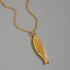 European 304 Stainless Steel Ocean Fish Pendant Necklaces for Women&nbsp;JS5120