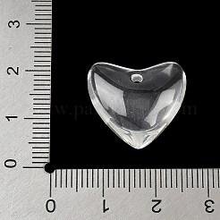 透明樹脂ペンダント  ハート  透明  18x19x7.5mm  穴：1.4mm&nbsp;CRES-D306-03B