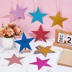 96Pcs 12 Colors Paper Double Side Glitter Star Confetti&nbsp;AJEW-PH0007-42