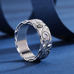 Sculptured Vine Pattern Brass Finger Rings for Women&nbsp;FS-WGD177A-02