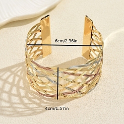女性用中空鉄製カフバングル  ミックスカラー  内径：2-3/8インチ（6cm）&nbsp;QS0453