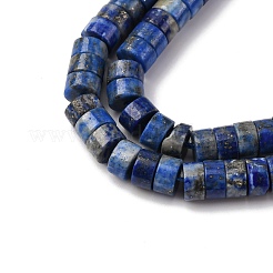 天然石ラピスラズリビーズ連売り  ディスク  ヒシビーズ  6x3.5mm  穴：0.8mm  約113~114個/連  14.92''（37.9cm）〜15.08''（38.3cm）&nbsp;G-Z006-C39