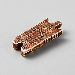 トライバルスタイルの不透明樹脂ペンダント  ティリ  55x25x10.5mm  穴：3.5mm&nbsp;RESI-WH0038-81E-01