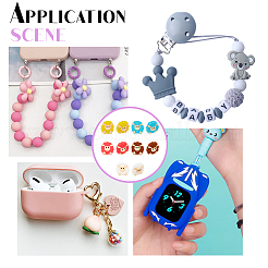 10Pcs 5 Colors Food Grade Eco-Friendly Silicone Focal Beads&nbsp;SIL-NB0001-16