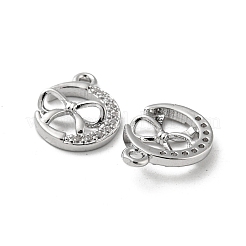 Brass Micro Pave Cubic Zirconia Charms&nbsp;KK-H460-58P