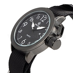 ステンレス鋼の軍用時計  クオーツ時計  ブラック  300x22mm  ウォッチヘッド：45x51.5x12mm&nbsp;WACH-A002-22