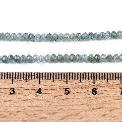 天然石アパタイトビーズ連売り  ロンデル  多面カット  3x2mm  穴：0.5mm  約190個/連  14.96''（38センチメートル）&nbsp;G-RM250101-O11