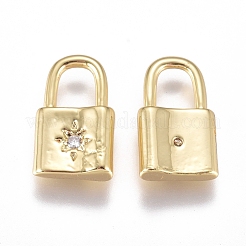Brass Micro Pave Cubic Zirconia Pendants&nbsp;ZIRC-G168-37G