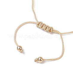 ABS Plastic Imitation Pearl & Alloy Bead Braided Bracelets for Women&nbsp;BJEW-JB12517