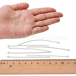 アイアン製9ピン  ニッケルフリー  プラチナ  70x0.7mm  穴：2mm  約1200個/500g&nbsp;IFIN-R218-0.7x70-P-NF