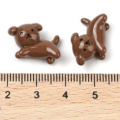 オープンレジン子犬デコデンカボション  犬  コーヒー  14x18x8.5mm&nbsp;CRES-I034-07A
