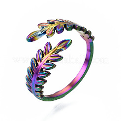 Leaf Cuff Rings&nbsp;RJEW-N038-025