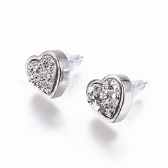Brass Stud Earrings&nbsp;EJEW-J098-EP