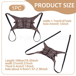 Retro Double Back Sword Frog&nbsp;AJEW-WH0650-02A