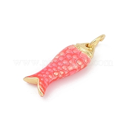Brass Enamel Pendants&nbsp;KK-U062-22G-01