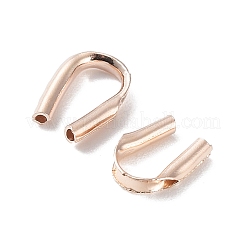 ロジウムメッキ925スターリングシルバーワイヤーガーディアン  ローズゴールド  5.5x4.5x1mm  穴：0.6mm&nbsp;STER-P050-01RG