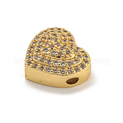 Rack Plating Brass Micro Pave Cubic Zirconia Beads&nbsp;KK-C074-66G-02