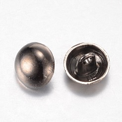 合金シャンクボタン  1穴  ドーム/ハーフラウンド  ガンメタ色  11.5x10mm  穴：1.5mm&nbsp;LS-BUTT-D054-11.5mm-06B