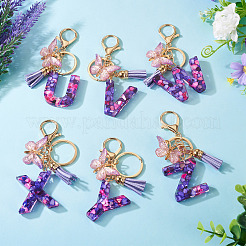 Resin Butterfly Pendant Keychains&nbsp;KEYC-TAC0034-03Z