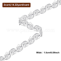 13M Filigree Polyester Lace Trim&nbsp;OCOR-WH0082-71B